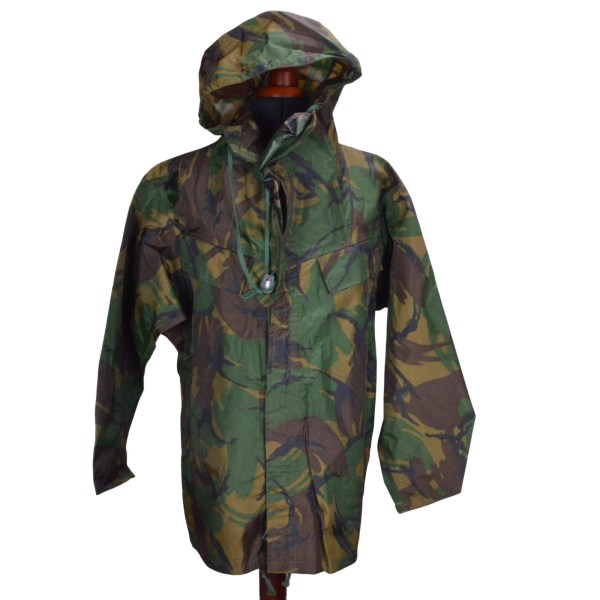 British Army DPM Woodland PVC Waterproof Smock Hooded Rain Jacket