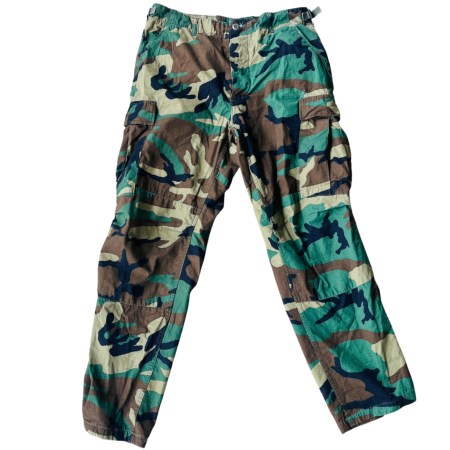 US Army Woodland Camo BDU Combat Trousers Medium Regular Green Brown